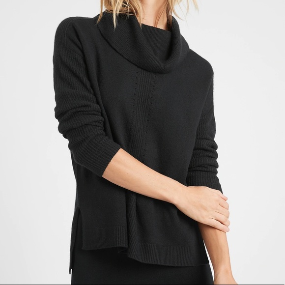 Black Banana Republic Cowl Neck Sweater - Picture 2 of 9